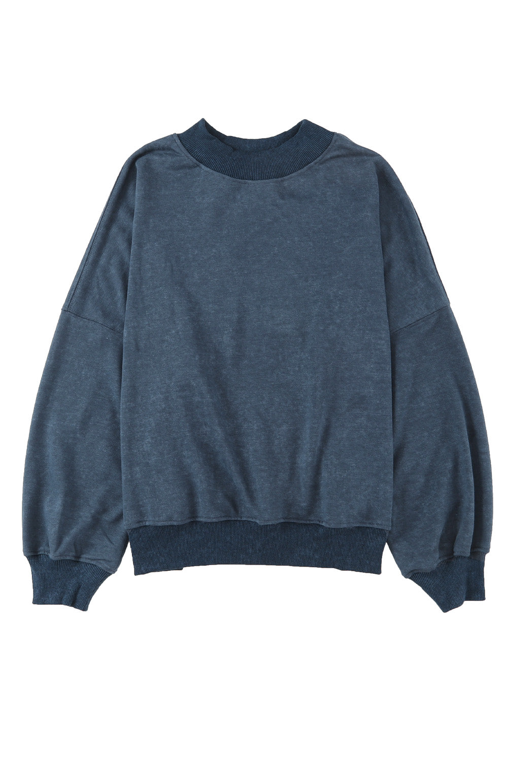 Ruby Plain Drop Shoulder Crew Neck Pullover Sweatshirt