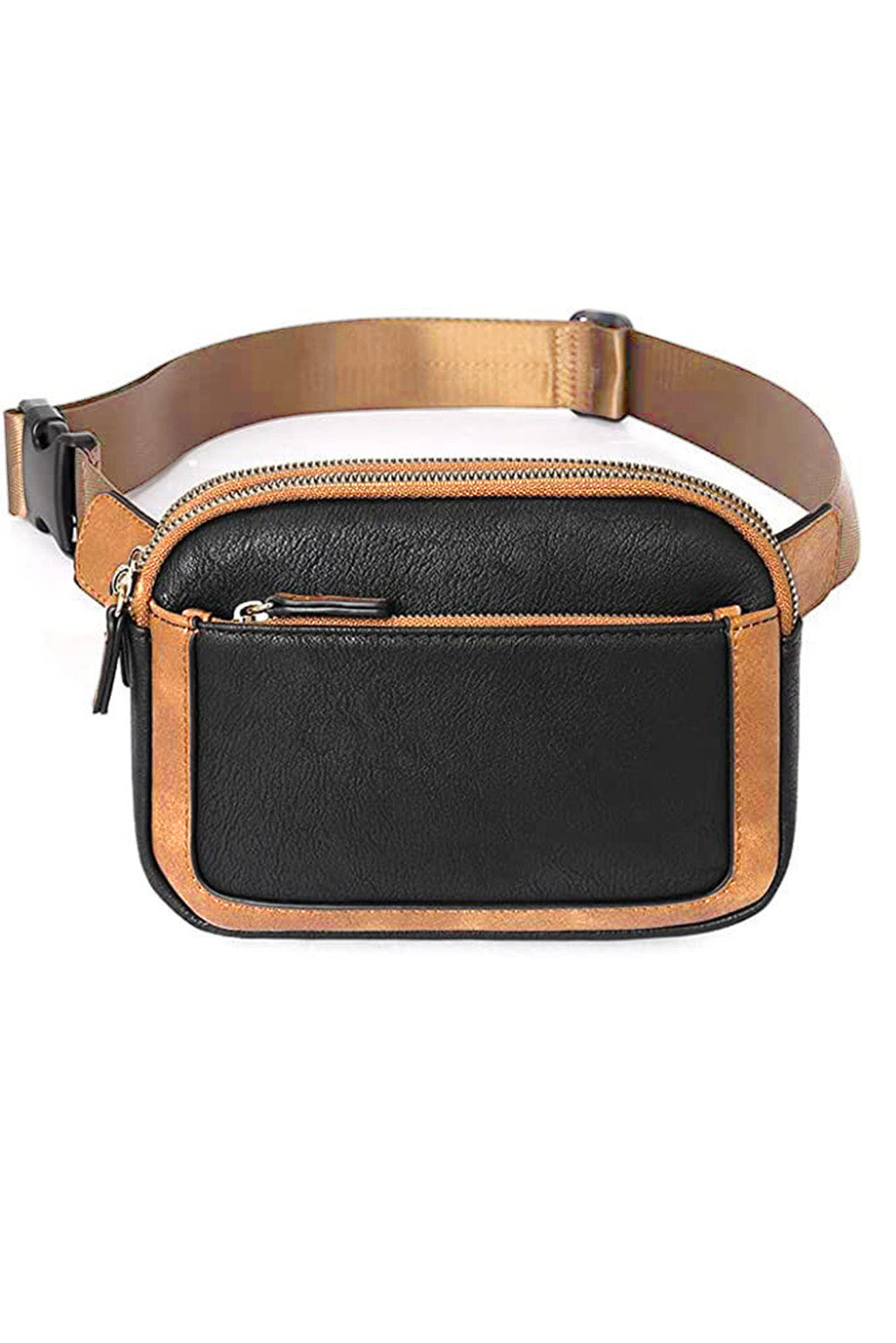 Black Adjustable Strap Mini PU Leather Crossbody Bag