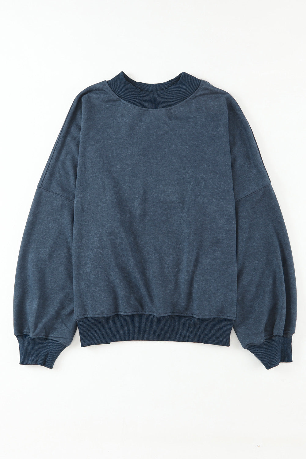 Ruby Plain Drop Shoulder Crew Neck Pullover Sweatshirt