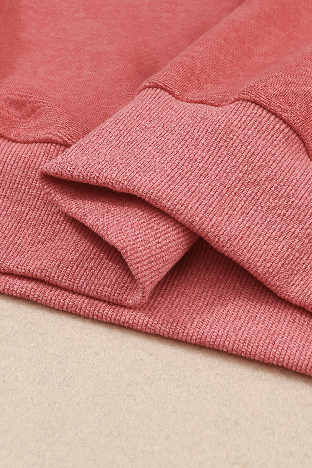 Ruby Plain Drop Shoulder Crew Neck Pullover Sweatshirt